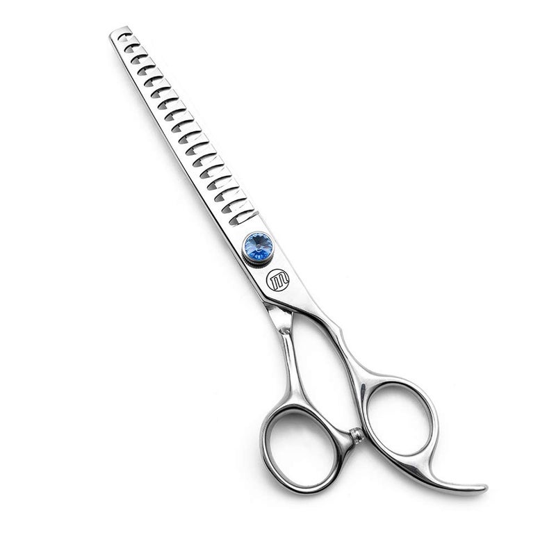 Moontay Professional Dog Grooming Straight, Curved, Thinning/Blending/Chunking Scissors Kit, JP-440C Stainless Steel Pet Cat Hair Cutting/Trimming Shears, Silver - Image 1